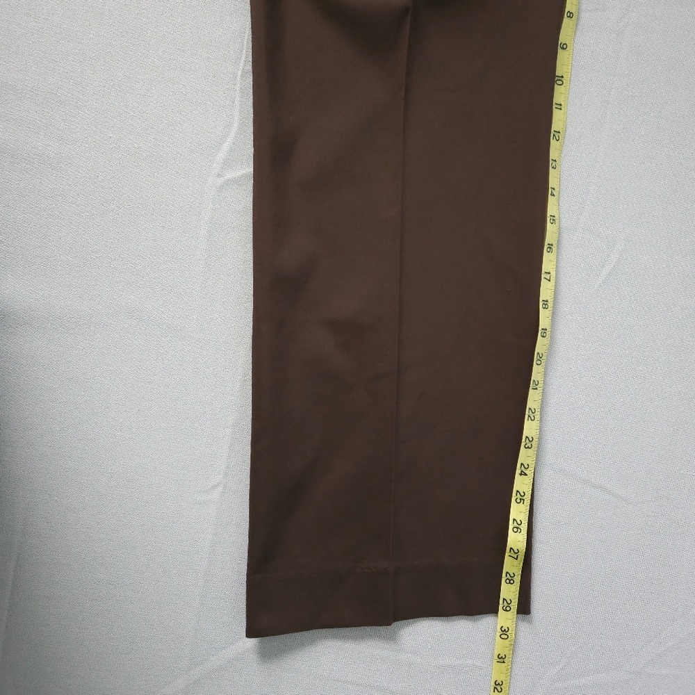 Talbots Heritage Wide Leg Trousers Brown 12‎ Dress Pants Career Slacks - Picture 10 of 11